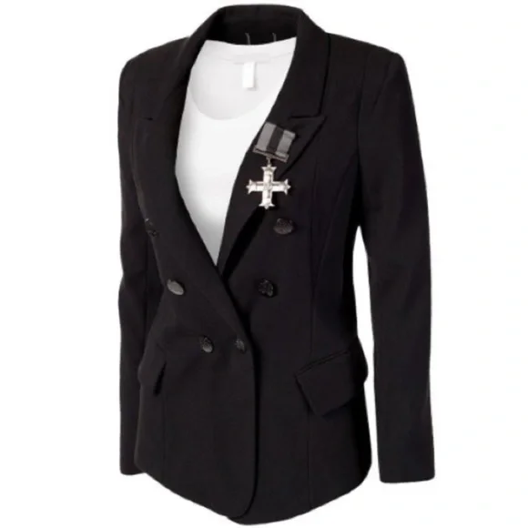 🔥Ed Hardy Christian Audigier Military Double Breasted Blazer SZ M NWT - Picture 3 of 11